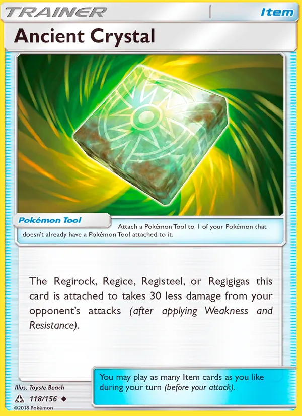 Ancient Crystal — Ultra Prism #118 (Pokémon TCG card)