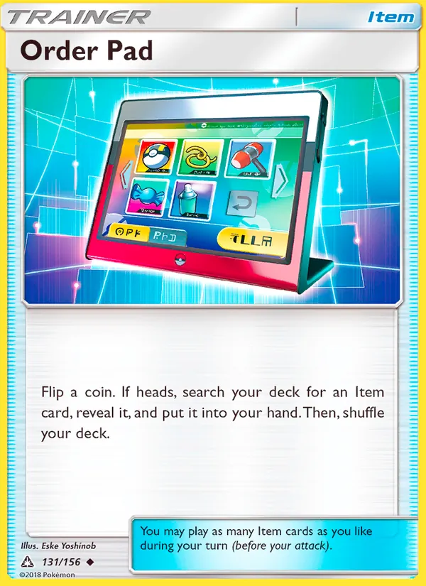 Order Pad — Ultra Prism #131 (Pokémon TCG card)