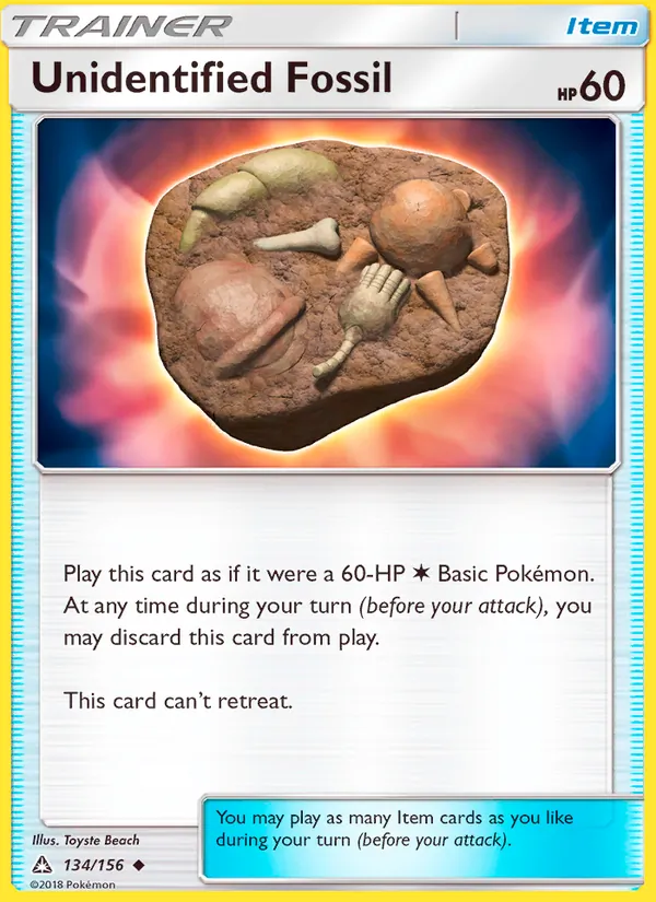 Unidentified Fossil — Ultra Prism #134 (Pokémon TCG card)