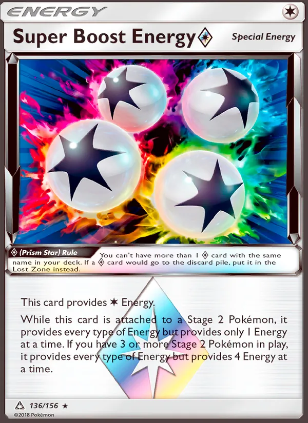Super Boost Energy ◇ — Ultra Prism #136 (Pokémon TCG card)