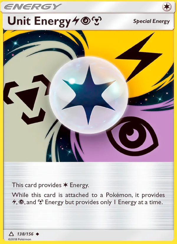 Unit Energy LightningPsychicMetal — Ultra Prism #138 (Pokémon TCG card)
