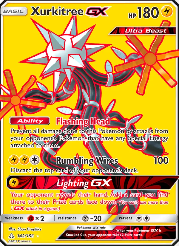 Xurkitree GX — Ultra Prism #142 (Pokémon TCG card)