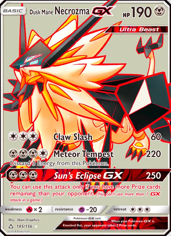 Dusk Mane Necrozma GX — Ultra Prism #145 (Pokémon TCG card)