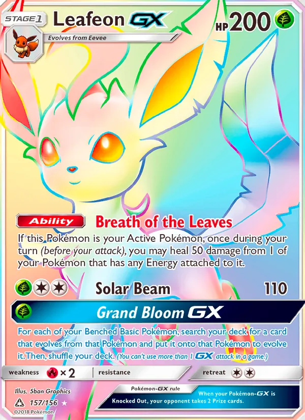 Leafeon GX — Ultra Prism #157 (Pokémon TCG card)
