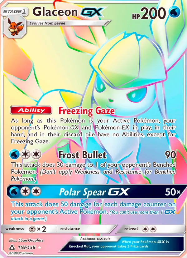 Glaceon GX — Ultra Prism #159 (Pokémon TCG card)