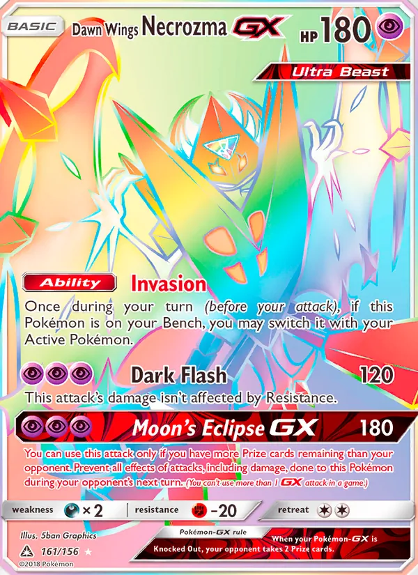 Dawn Wings Necrozma GX — Ultra Prism #161 (Pokémon TCG card)