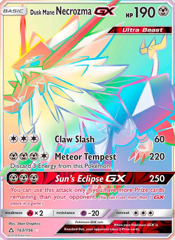 Dusk Mane Necrozma GX — Ultra Prism #163 (Pokémon TCG card)