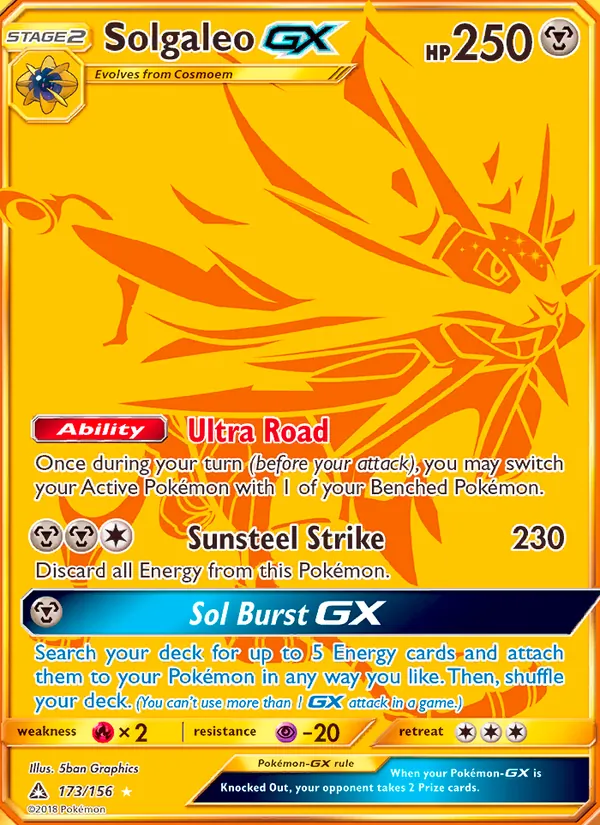 Solgaleo GX — Ultra Prism #173 (Pokémon TCG card)