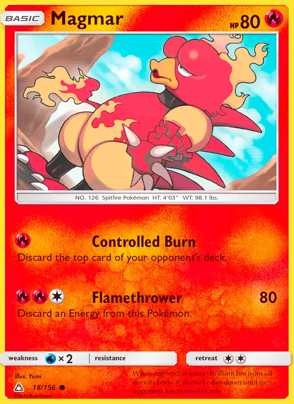 Magmar — Ultra Prism #18 (Pokémon TCG card)