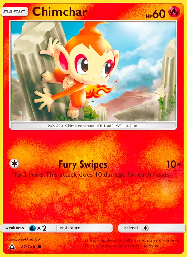 Chimchar — Ultra Prism #21 (Pokémon TCG card)