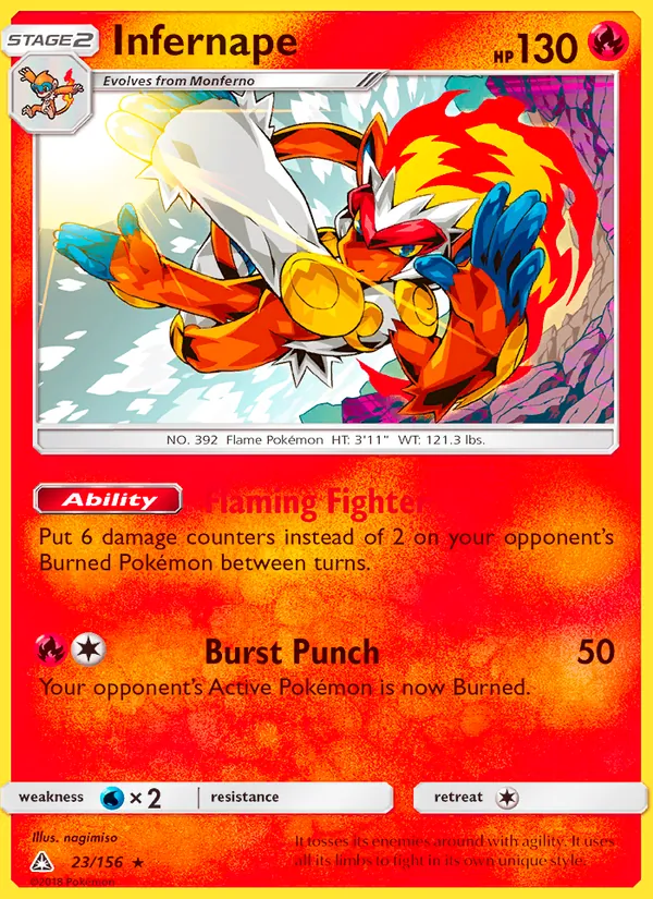 Infernape — Ultra Prism #23 (Pokémon TCG card)