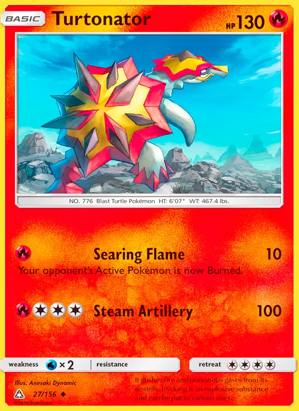 Turtonator — Ultra Prism #27 (Pokémon TCG card)