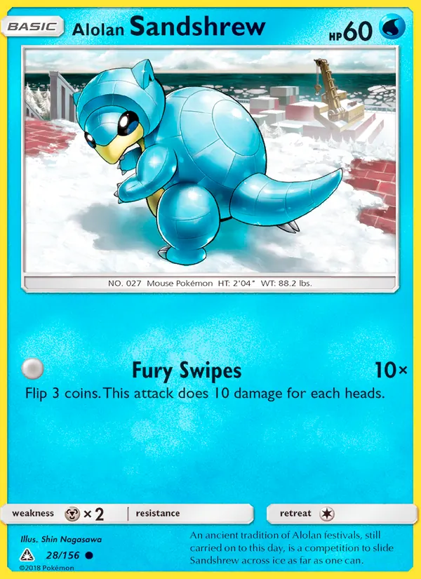 Alolan Sandshrew — Ultra Prism #28 (Pokémon TCG card)