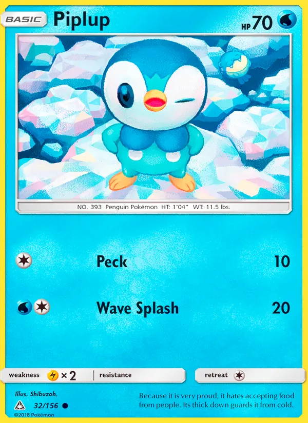 Piplup — Ultra Prism #32 (Pokémon TCG card)