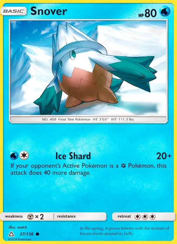 Snover — Ultra Prism #37 (Pokémon TCG card)