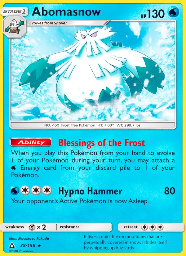 Abomasnow — Ultra Prism #38 (Pokémon TCG card)