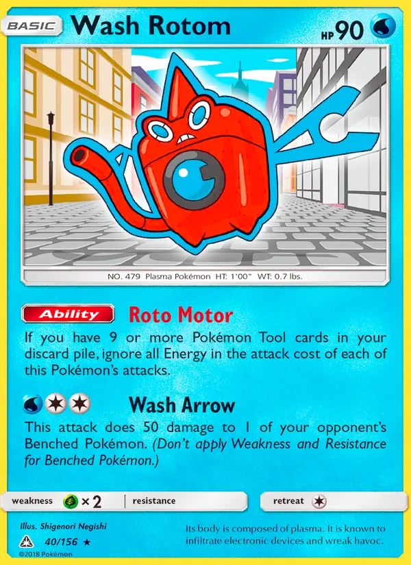 Wash Rotom — Ultra Prism #40 (Pokémon TCG card)