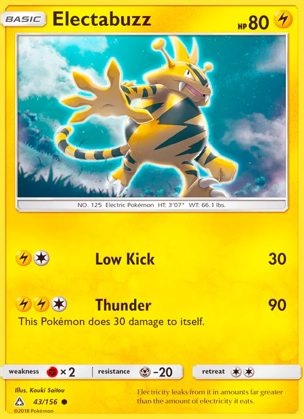 Electabuzz — Ultra Prism #43 (Pokémon TCG card)