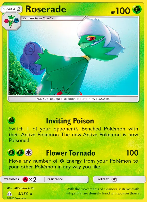 Roserade — Ultra Prism #5 (Pokémon TCG card)