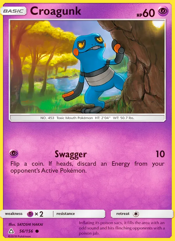 Croagunk — Ultra Prism #56 (Pokémon TCG card)