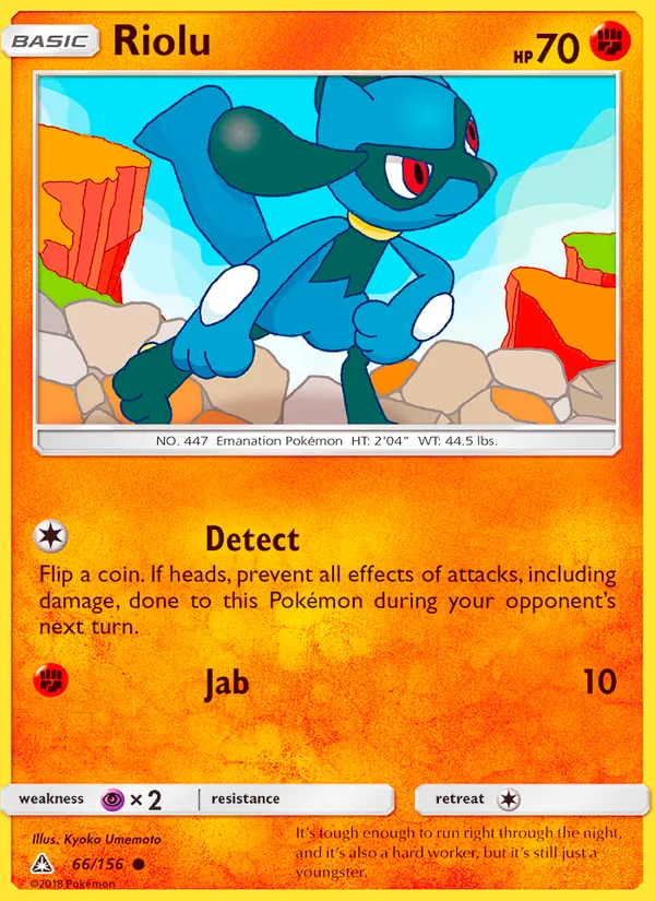Riolu — Ultra Prism #66 (Pokémon TCG card)