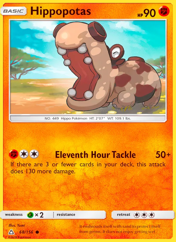 Hippopotas — Ultra Prism #68 (Pokémon TCG card)