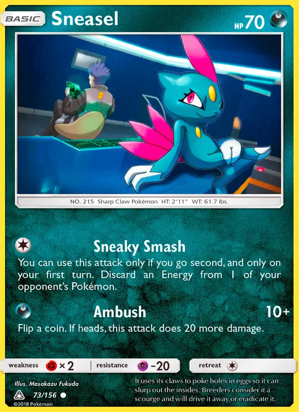 Sneasel — Ultra Prism #73 (Pokémon TCG card)
