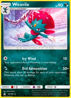 Weavile (Ultra Prism #74)