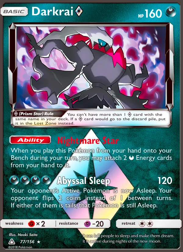 Darkrai ◇ — Ultra Prism #77 (Pokémon TCG card)