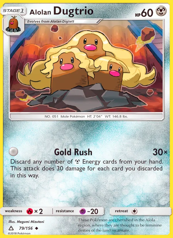 Alolan Dugtrio — Ultra Prism #79 (Pokémon TCG card)