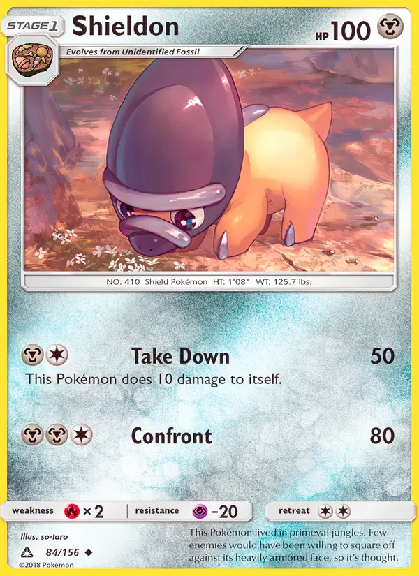 Shieldon — Ultra Prism #84 (Pokémon TCG card)