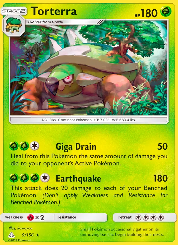 Torterra — Ultra Prism #9 (Pokémon TCG card)