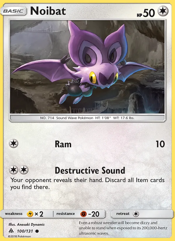 Noibat — Forbidden Light #100 (Pokémon TCG card)