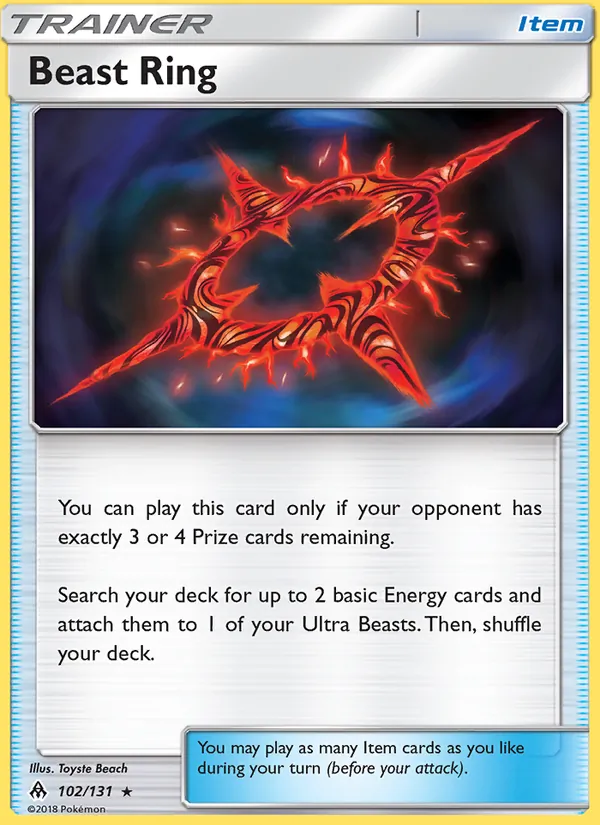 Beast Ring — Forbidden Light #102 (Pokémon TCG card)