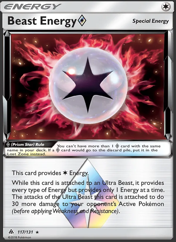 Beast Energy ◇ — Forbidden Light #117 (Pokémon TCG card)
