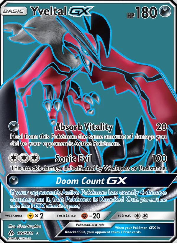 Yveltal GX — Forbidden Light #124 (Pokémon TCG card)