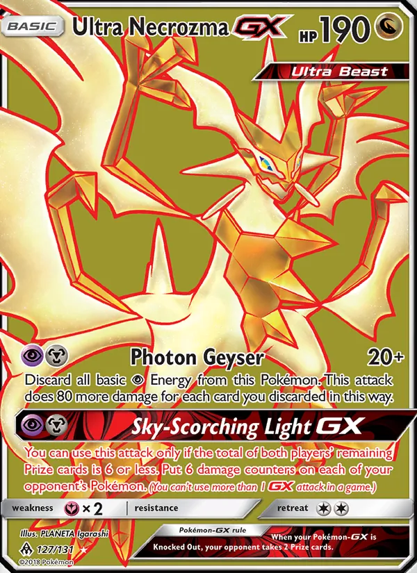 Ultra Necrozma GX — Forbidden Light #127 (Pokémon TCG card)