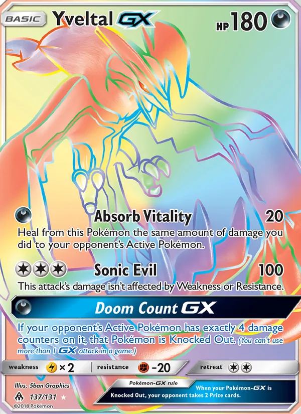 Yveltal GX — Forbidden Light #137 (Pokémon TCG card)