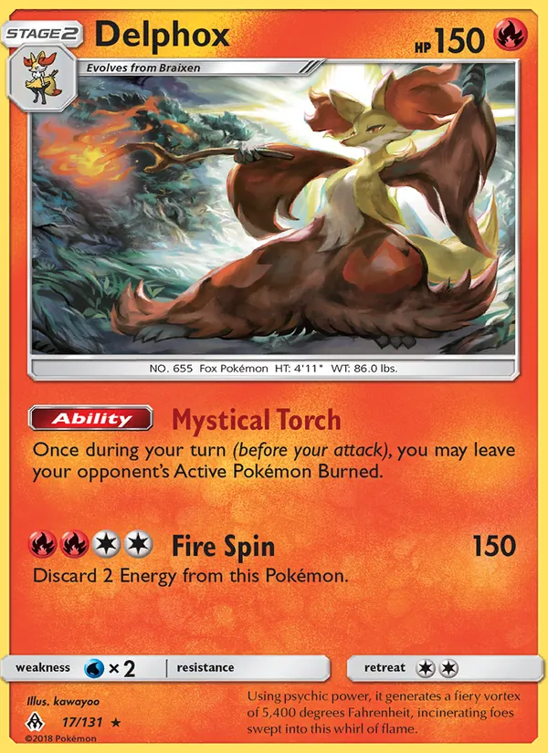 Delphox — Forbidden Light #17 (Pokémon TCG card)