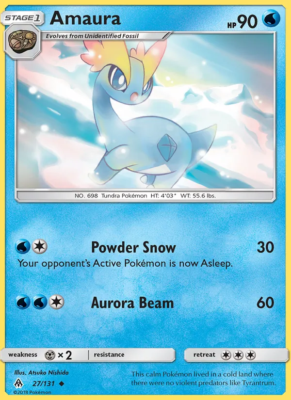 Amaura — Forbidden Light #27 (Pokémon TCG card)