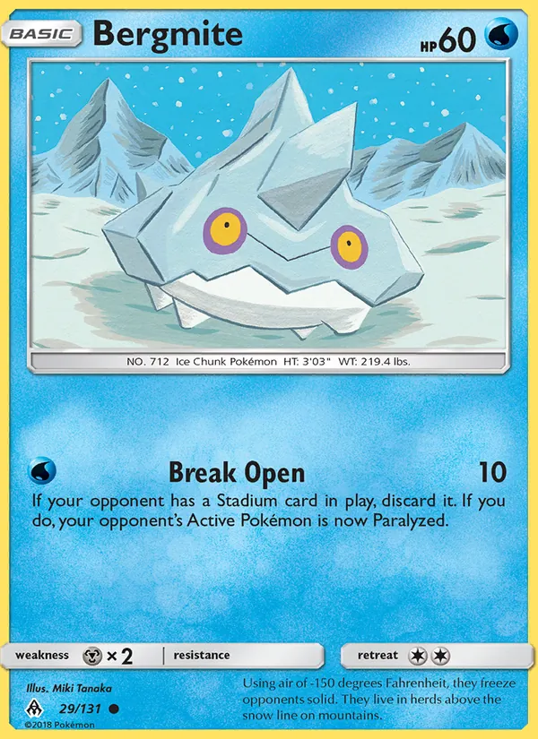 Bergmite — Forbidden Light #29 (Pokémon TCG card)