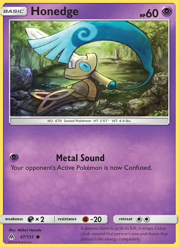 Honedge — Forbidden Light #47 (Pokémon TCG card)