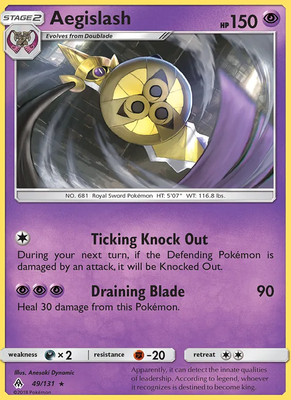 Aegislash — Forbidden Light #49 (Pokémon TCG card)