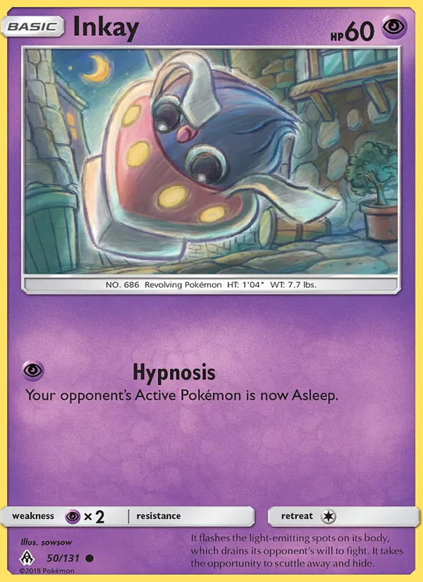 Inkay — Forbidden Light #50 (Pokémon TCG card)