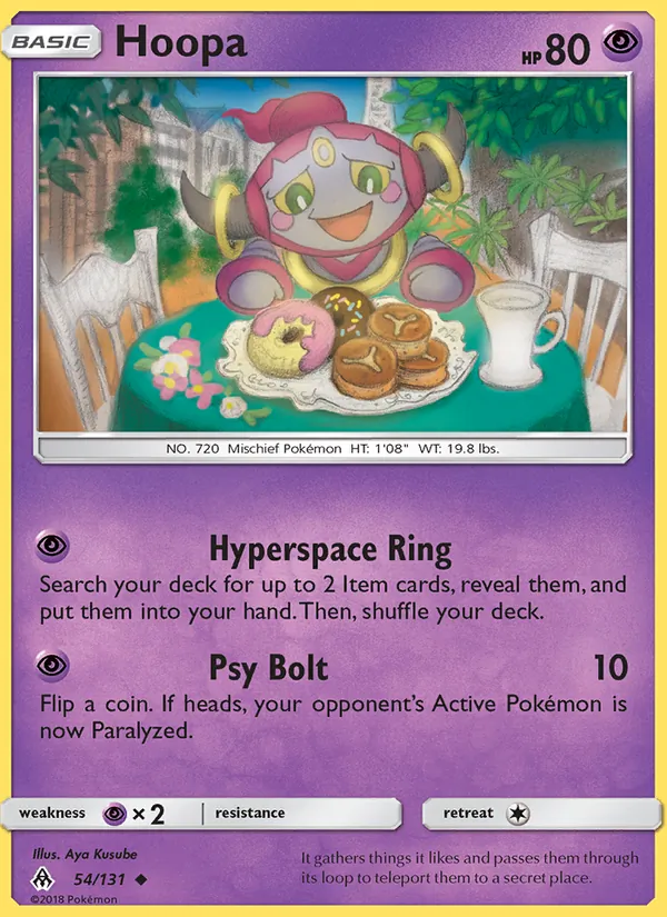 Hoopa — Forbidden Light #54 (Pokémon TCG card)
