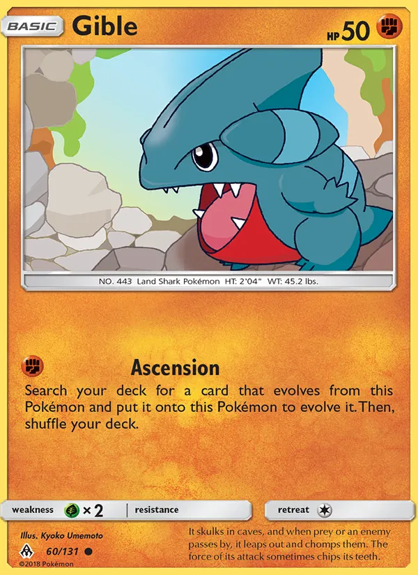 Gible — Forbidden Light #60 (Pokémon TCG card)