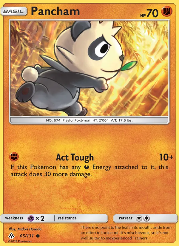 Pancham — Forbidden Light #65 (Pokémon TCG card)