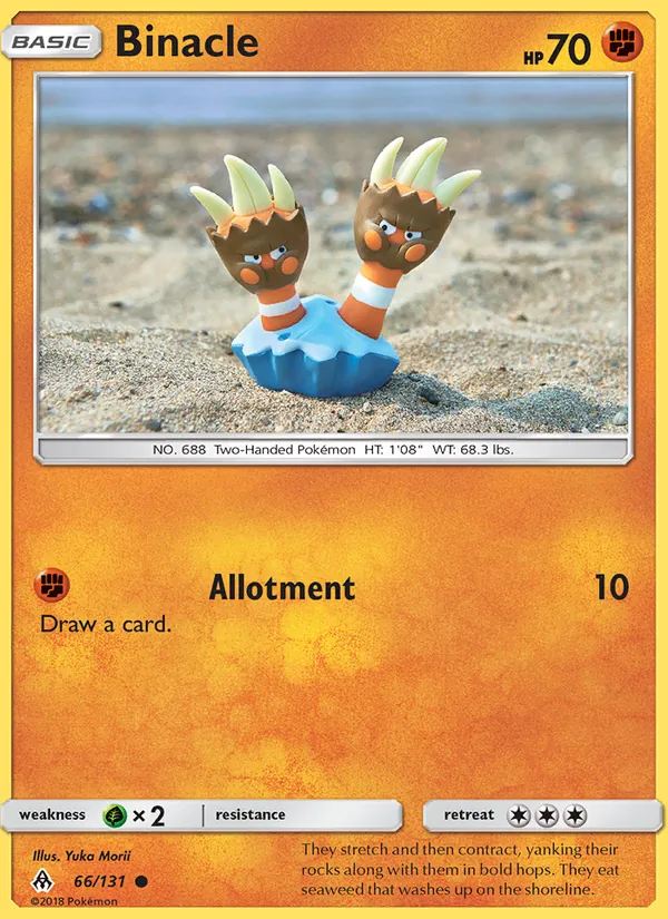 Binacle — Forbidden Light #66 (Pokémon TCG card)