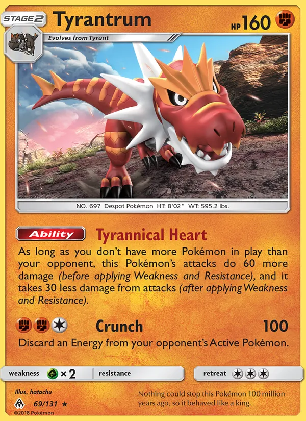 Tyrantrum — Forbidden Light #69 (Pokémon TCG card)