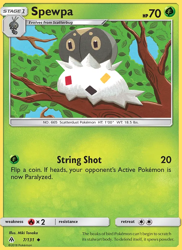 Spewpa — Forbidden Light #7 (Pokémon TCG card)